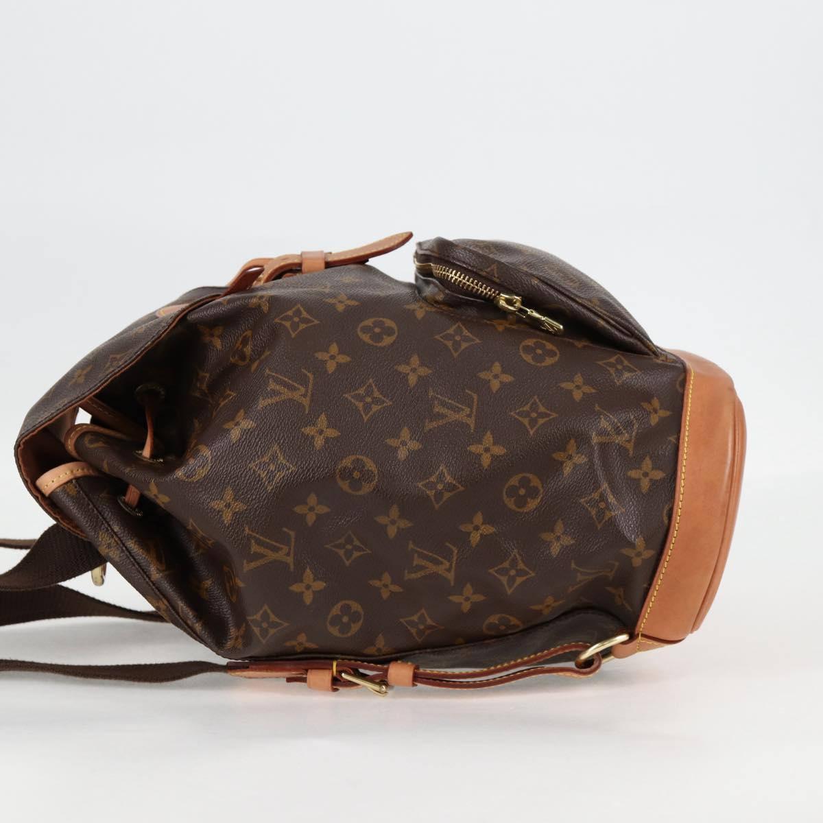 Louis Vuitton Montsouris GM, Brown, Canvas, backpack