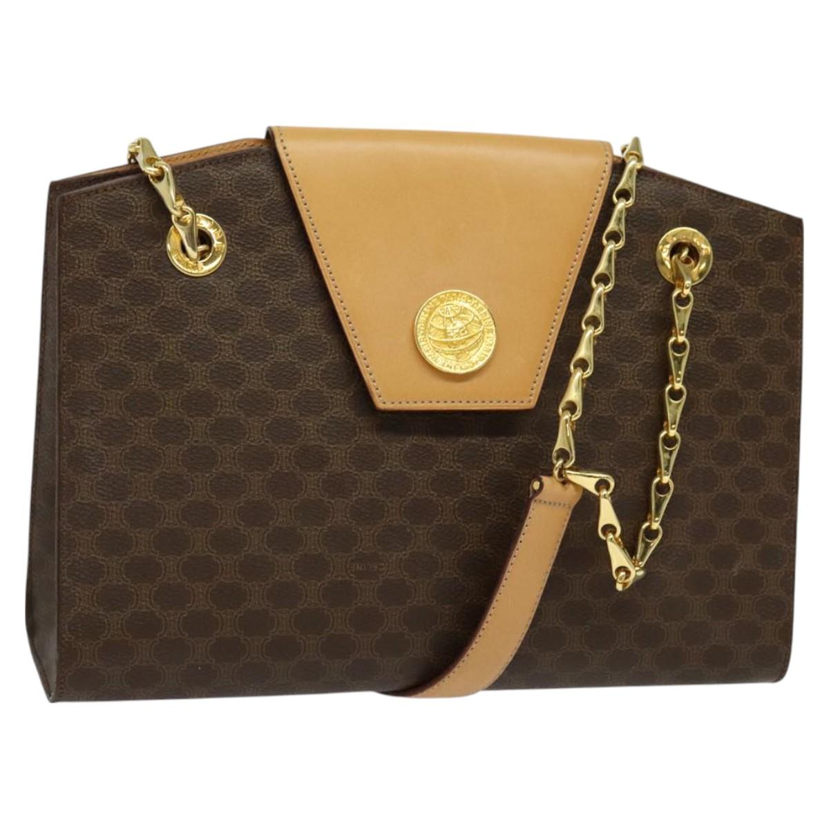 Céline Macadam, Brown, Canvas, shoulder