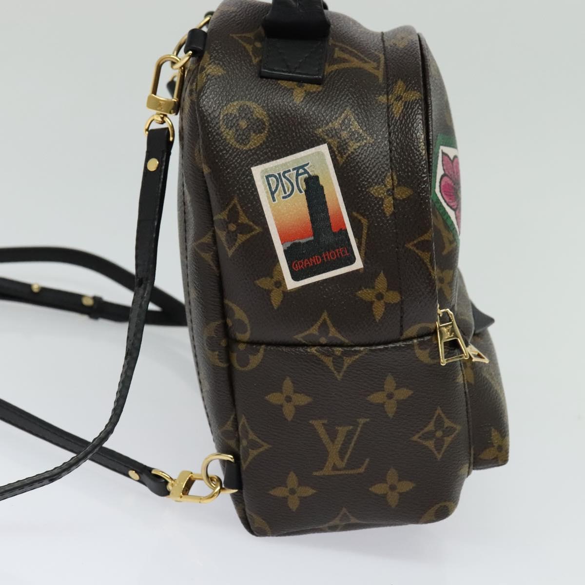 Louis Vuitton Palm Springs mini, Brown, Canvas, backpack
