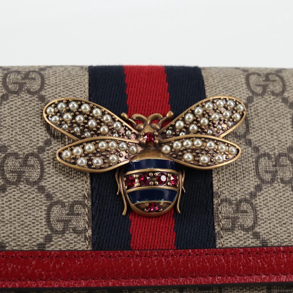 Gucci Queen Margaret, Beige, Canvas, shoulder