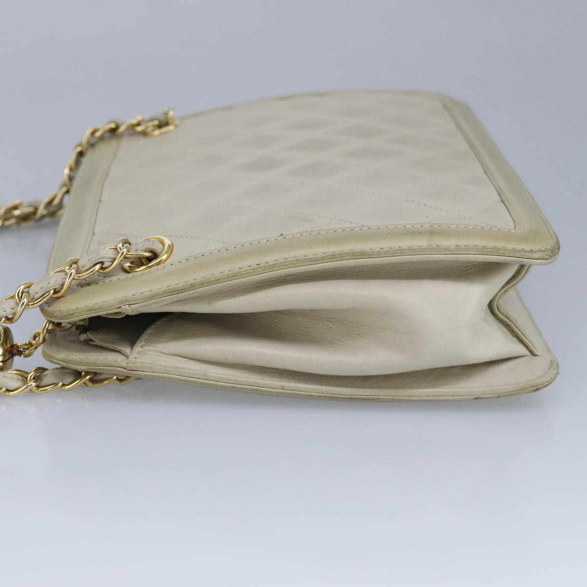 Chanel, Beige, Leather, shoulder