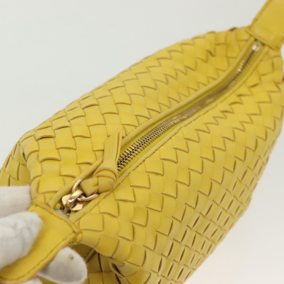 Bottega Veneta Intrecciato, Yellow, Leather, handbag