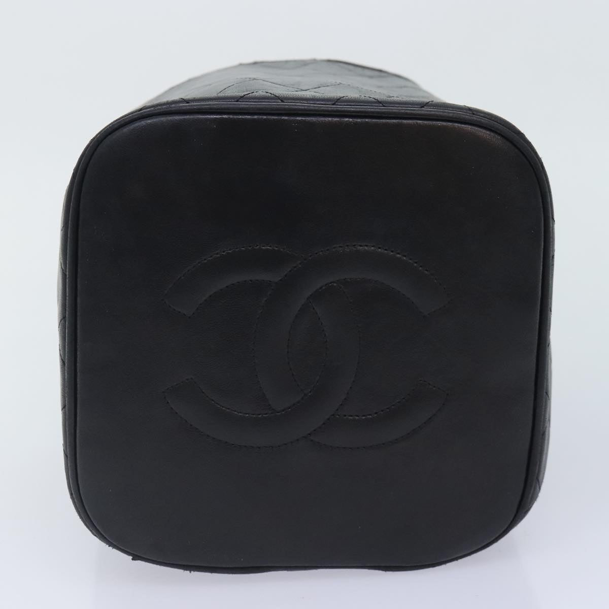 Chanel Vanity, Black, Leather, handbag