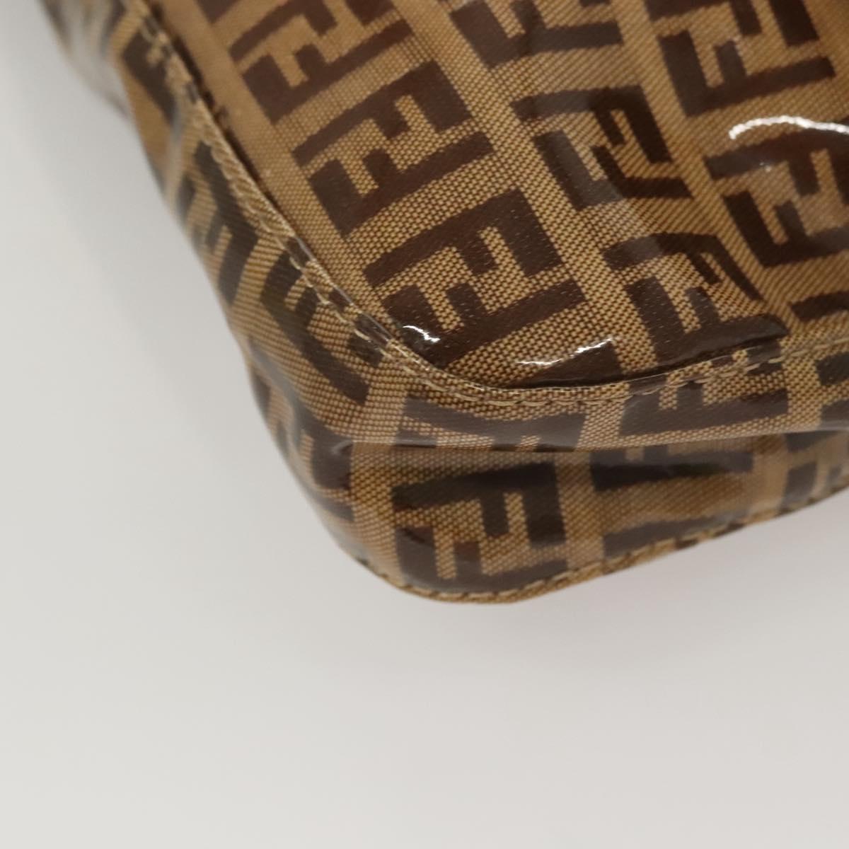 Fendi Baguette, Brown, Canvas, shoulder