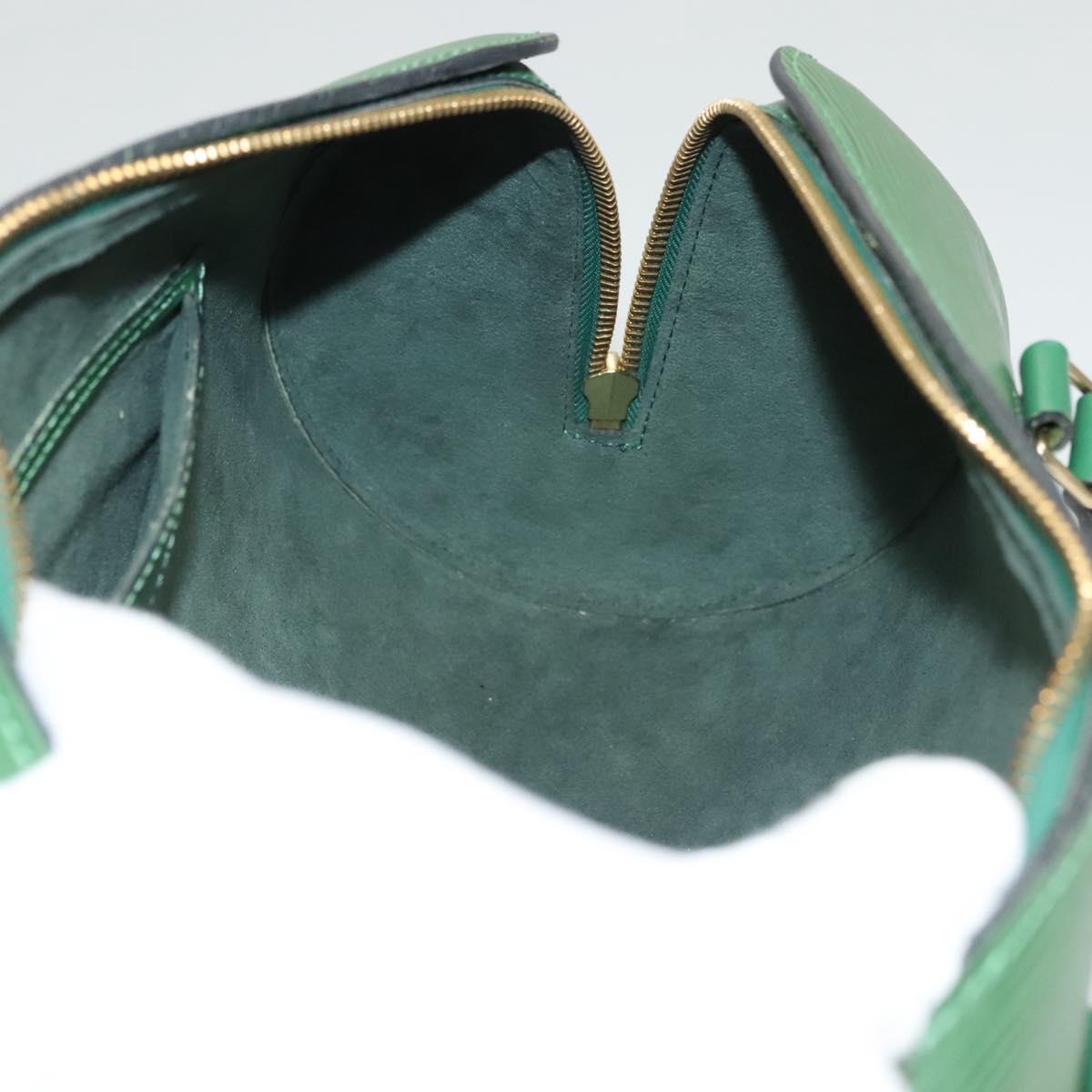 Louis Vuitton Soufflot, Green, Leather, handbag