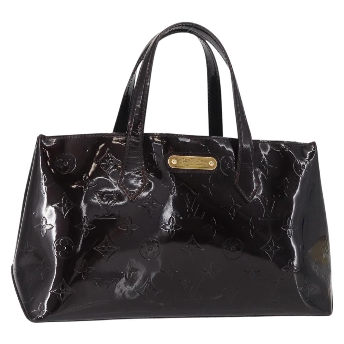 Louis Vuitton Wilshire Monogram Vernis, Burgundy, Patent Leather, Handbag