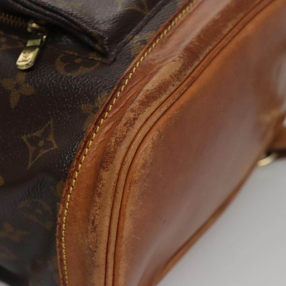 Louis Vuitton Montsouris MM, Brown, Canvas, backpack
