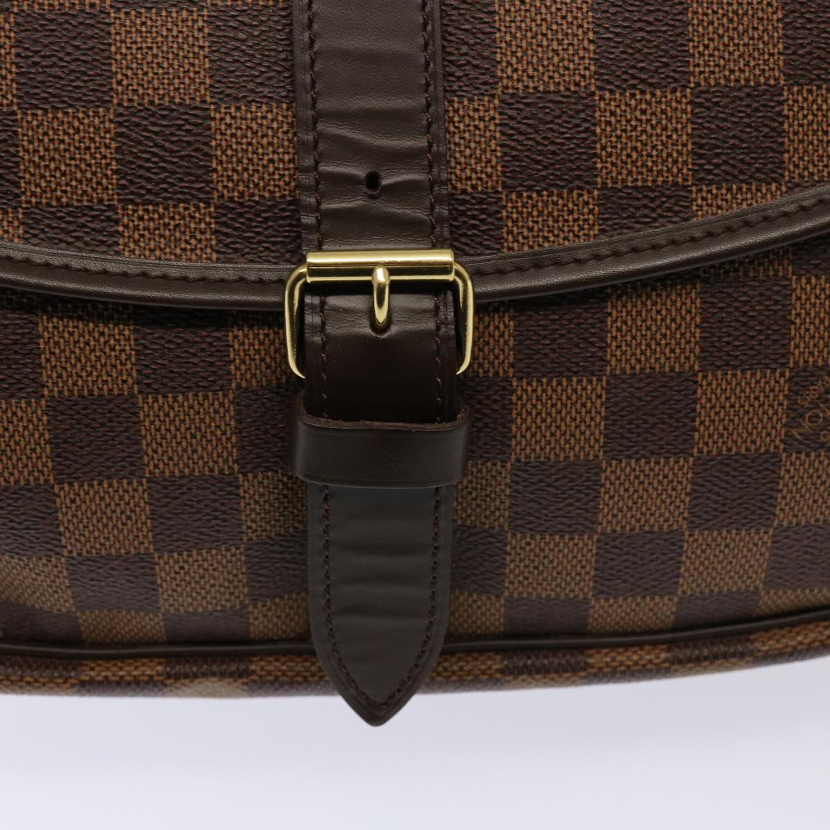 Louis Vuitton Saumur 35, Brown, Canvas, shoulder