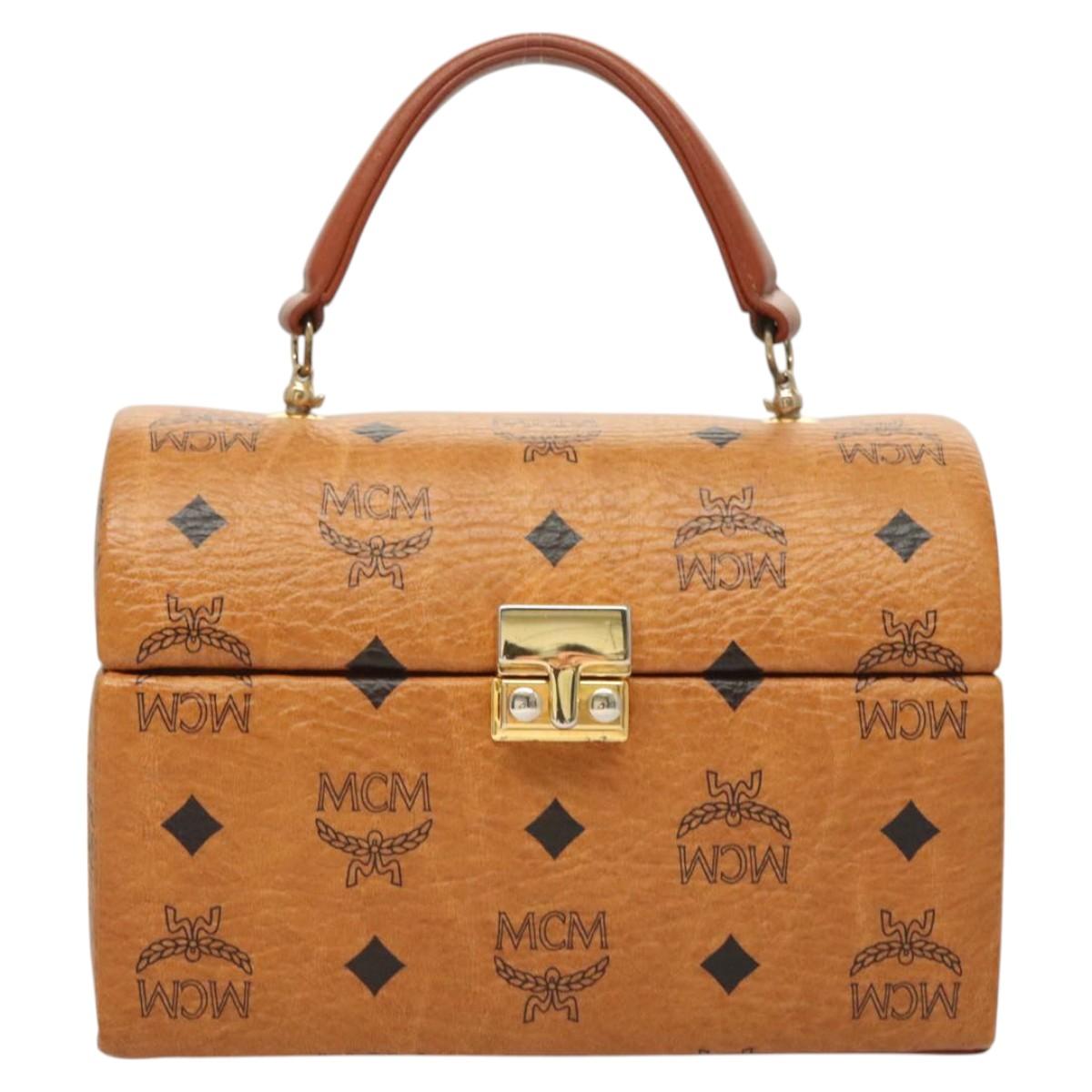MCM Visetos, Brown, Canvas, handbag