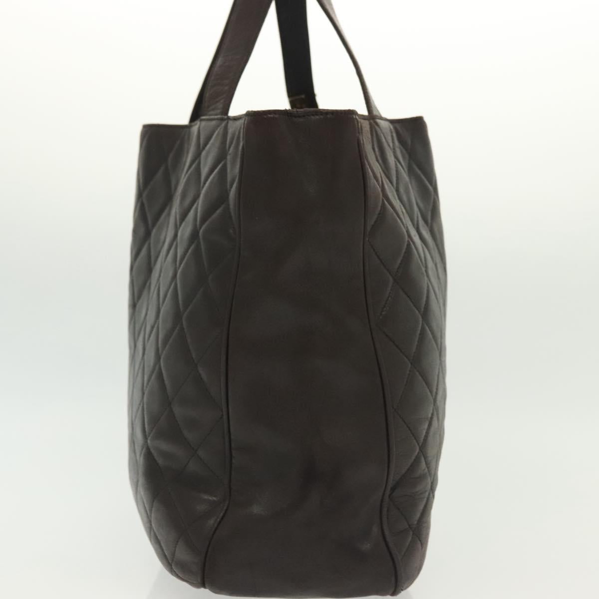Chanel, "BROWN,GOLD", Leather, tote