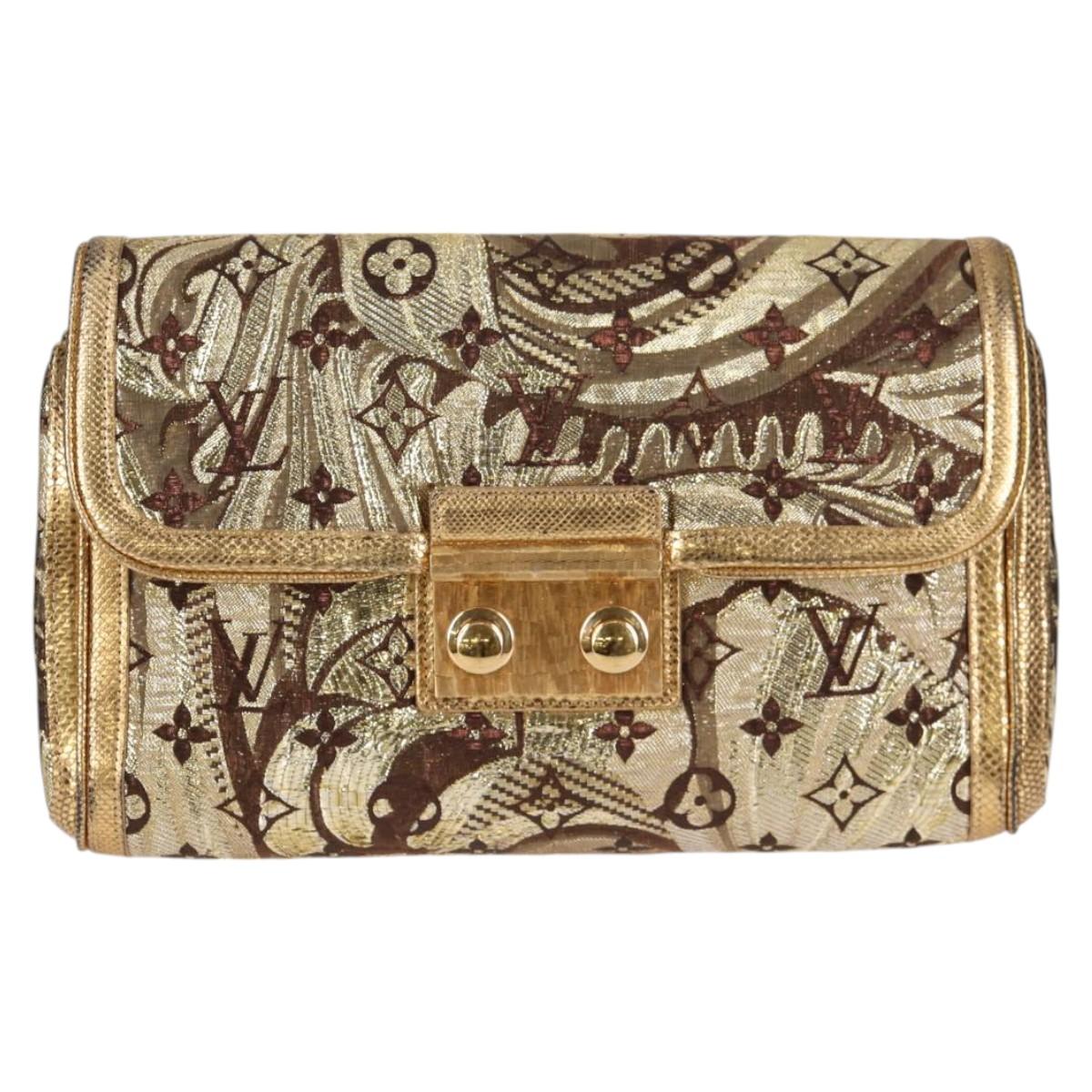 Louis Vuitton, Gold, Canvas, clutch