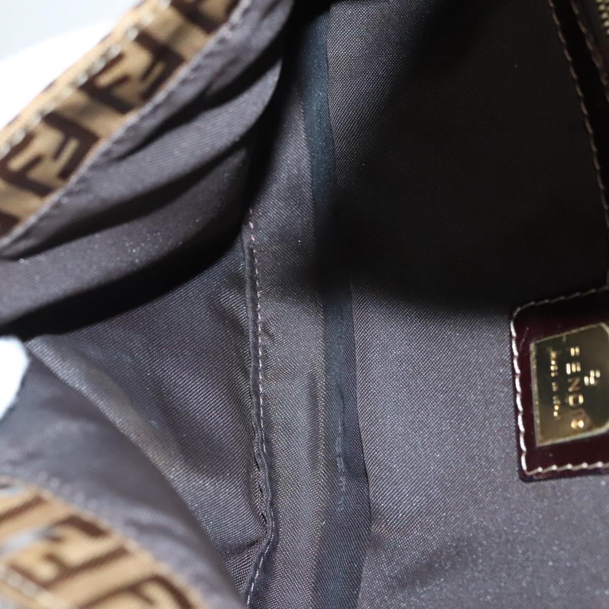 Fendi Baguette, Brown, Canvas, shoulder