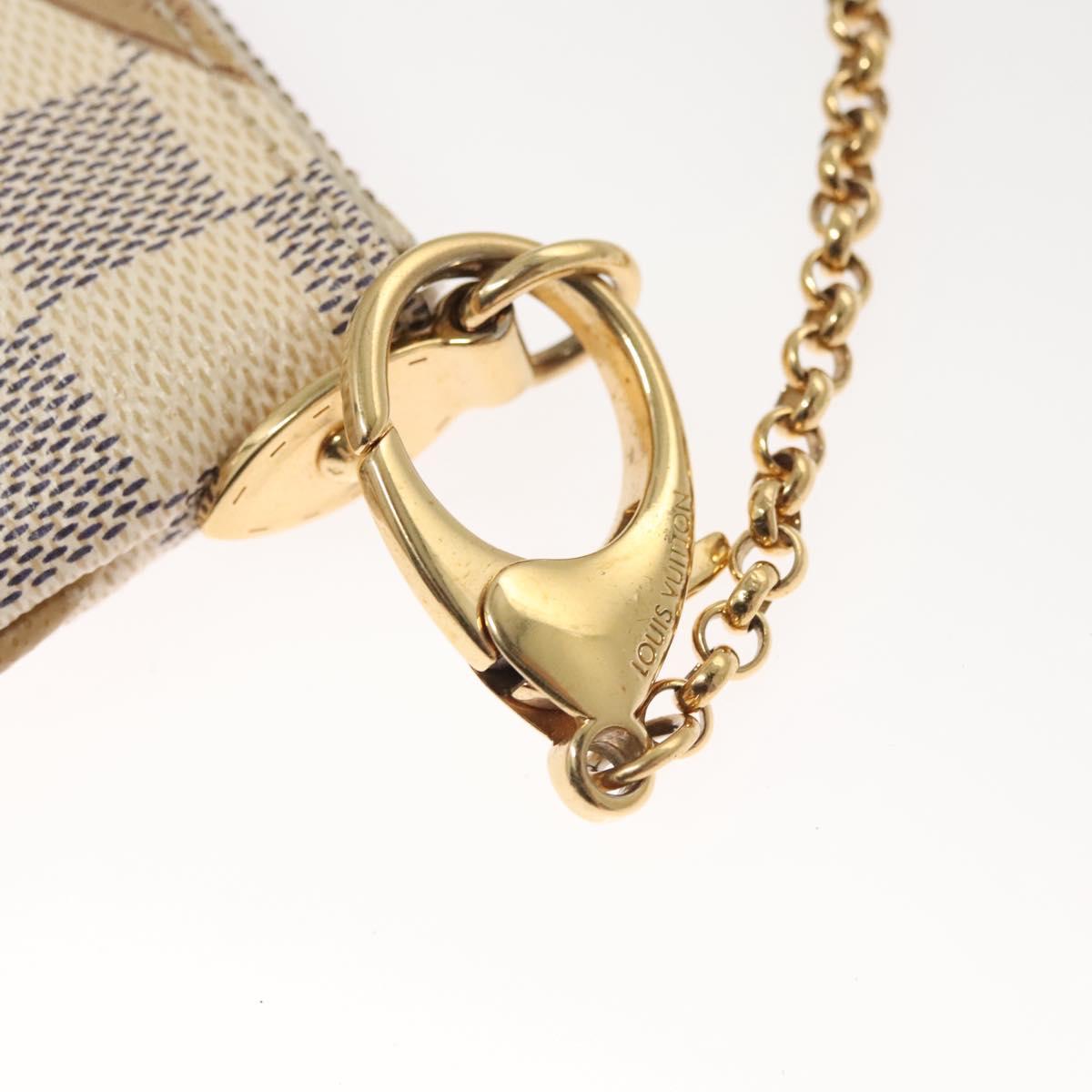 Louis Vuitton Pochette Accessoire, White, Canvas, clutch