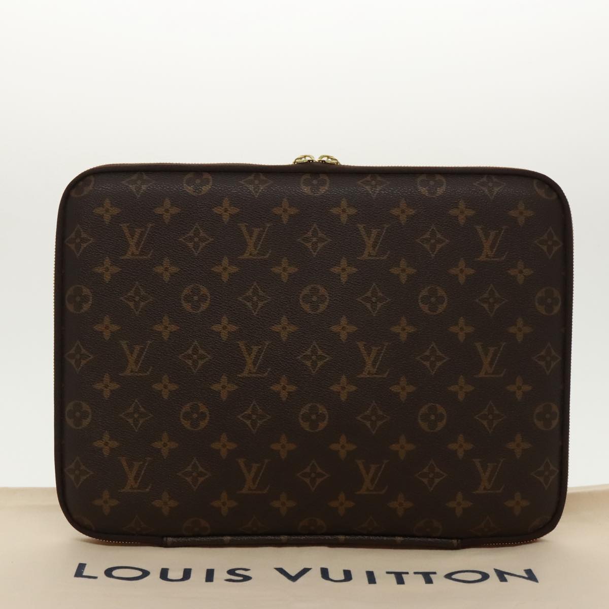 Louis Vuitton Housse ordinateur, Brown, Canvas, wallet