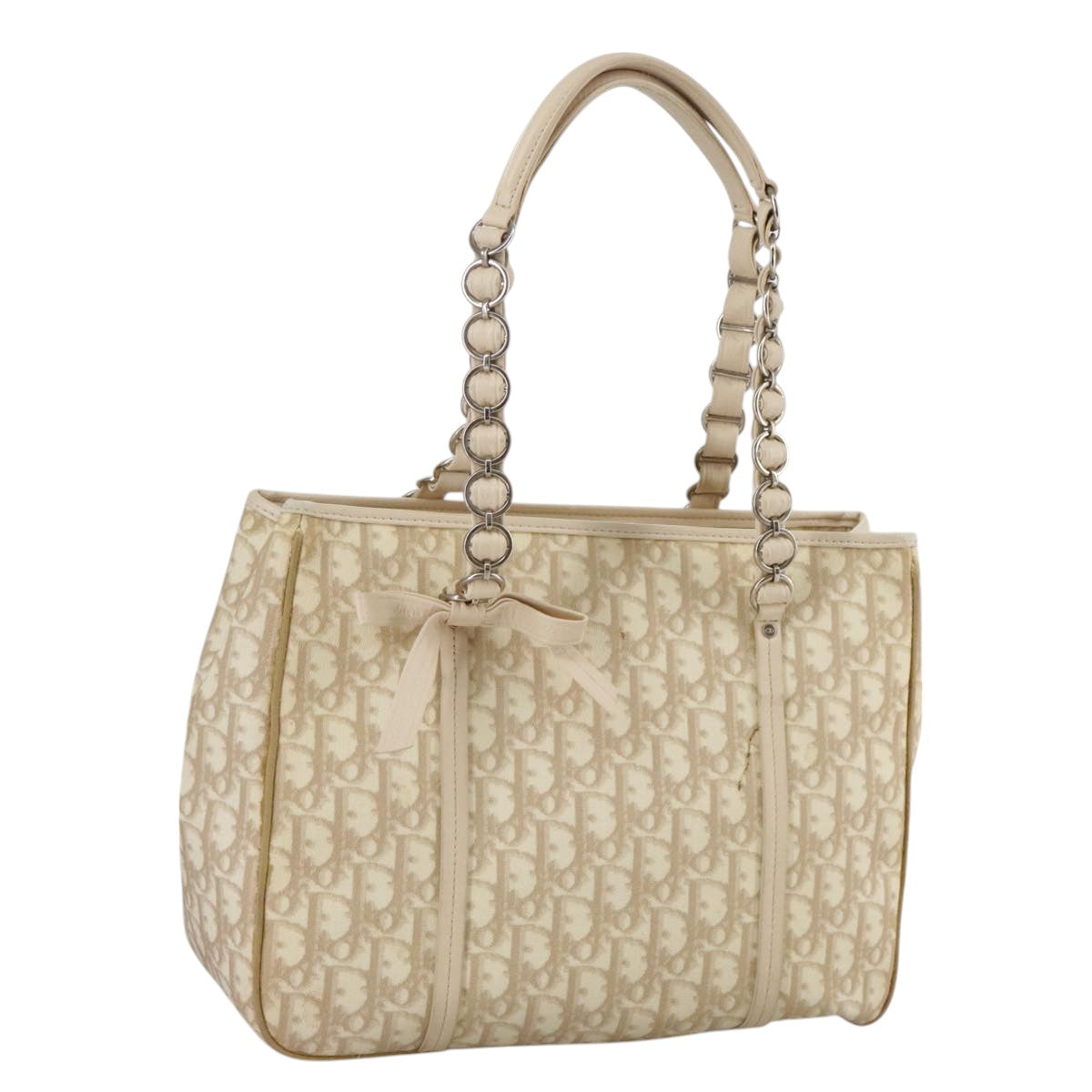 Dior Romantique, Beige, Canvas, shoulder