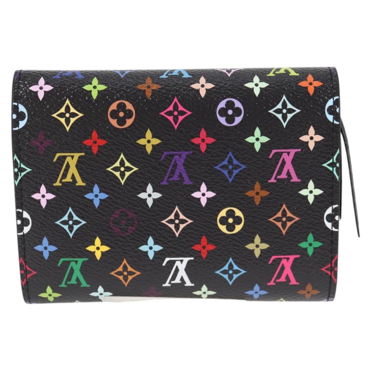 Louis Vuitton Victorine, Black, Canvas, wallet
