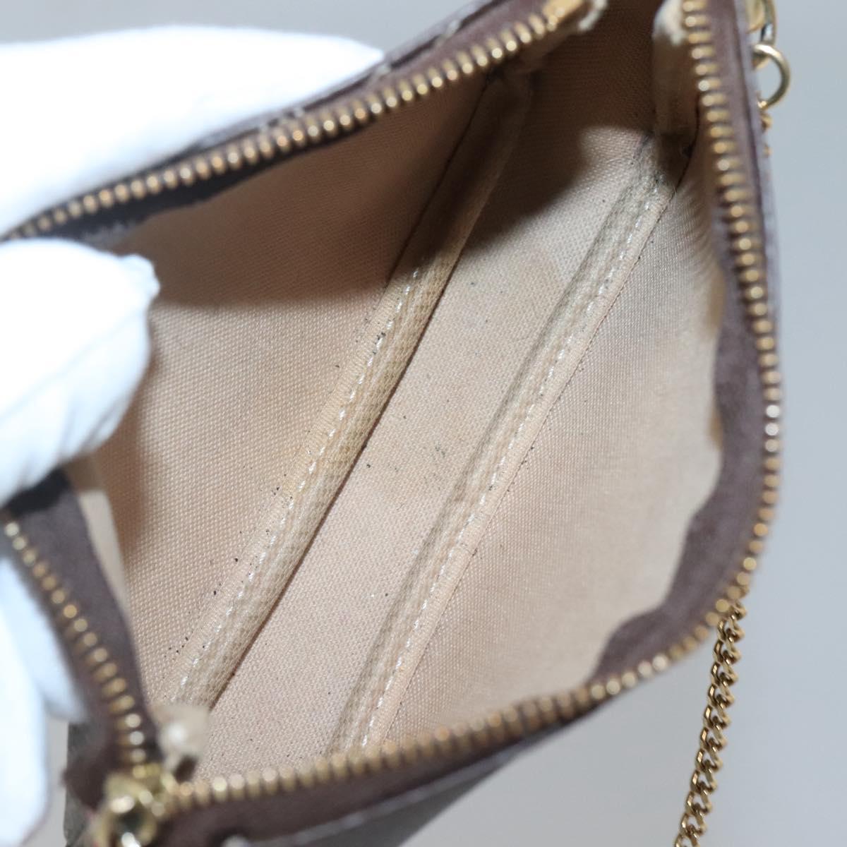 Louis Vuitton Mini Pochette Accessoires, Brown, Canvas, clutch