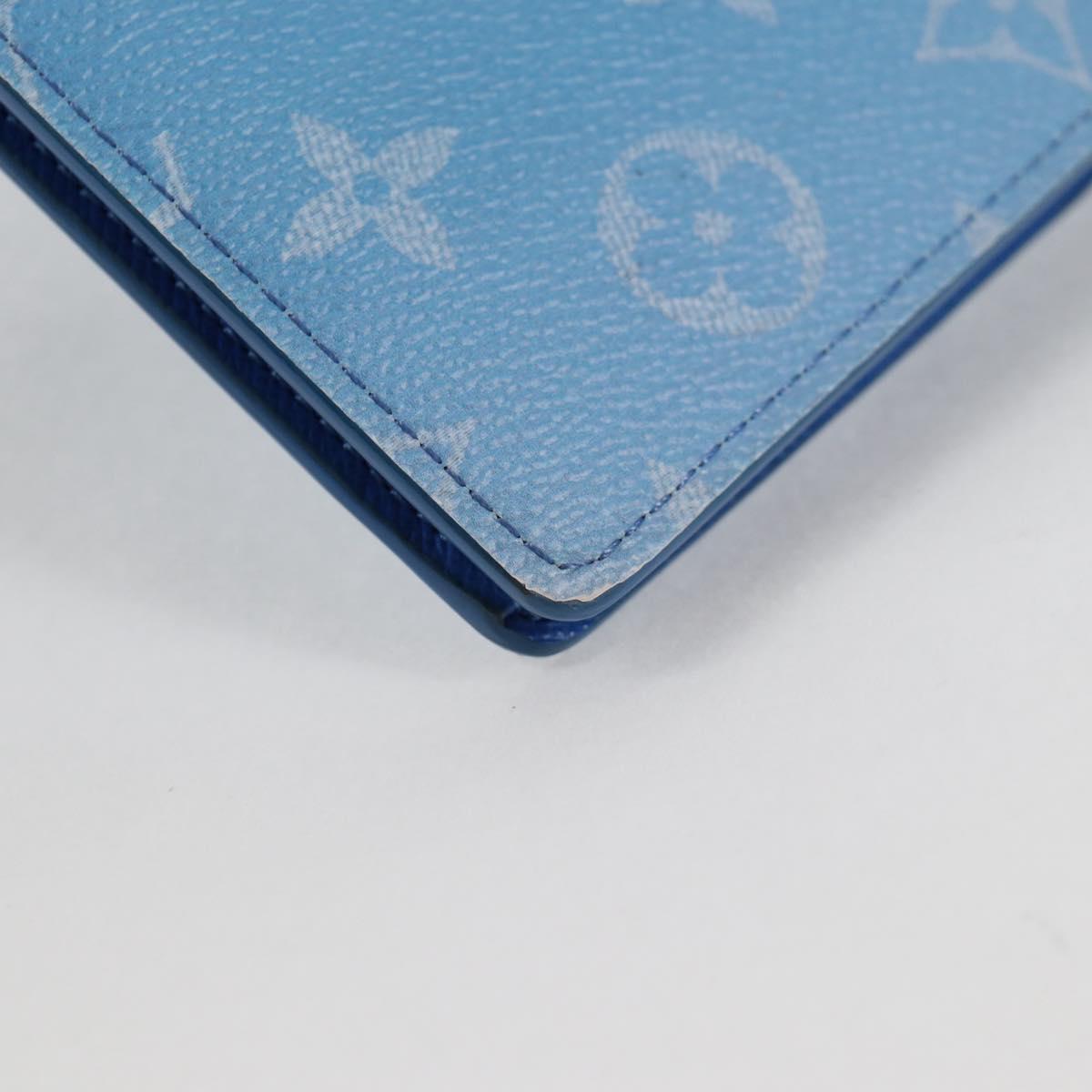 Louis Vuitton Brazza, Blue, Canvas, wallet