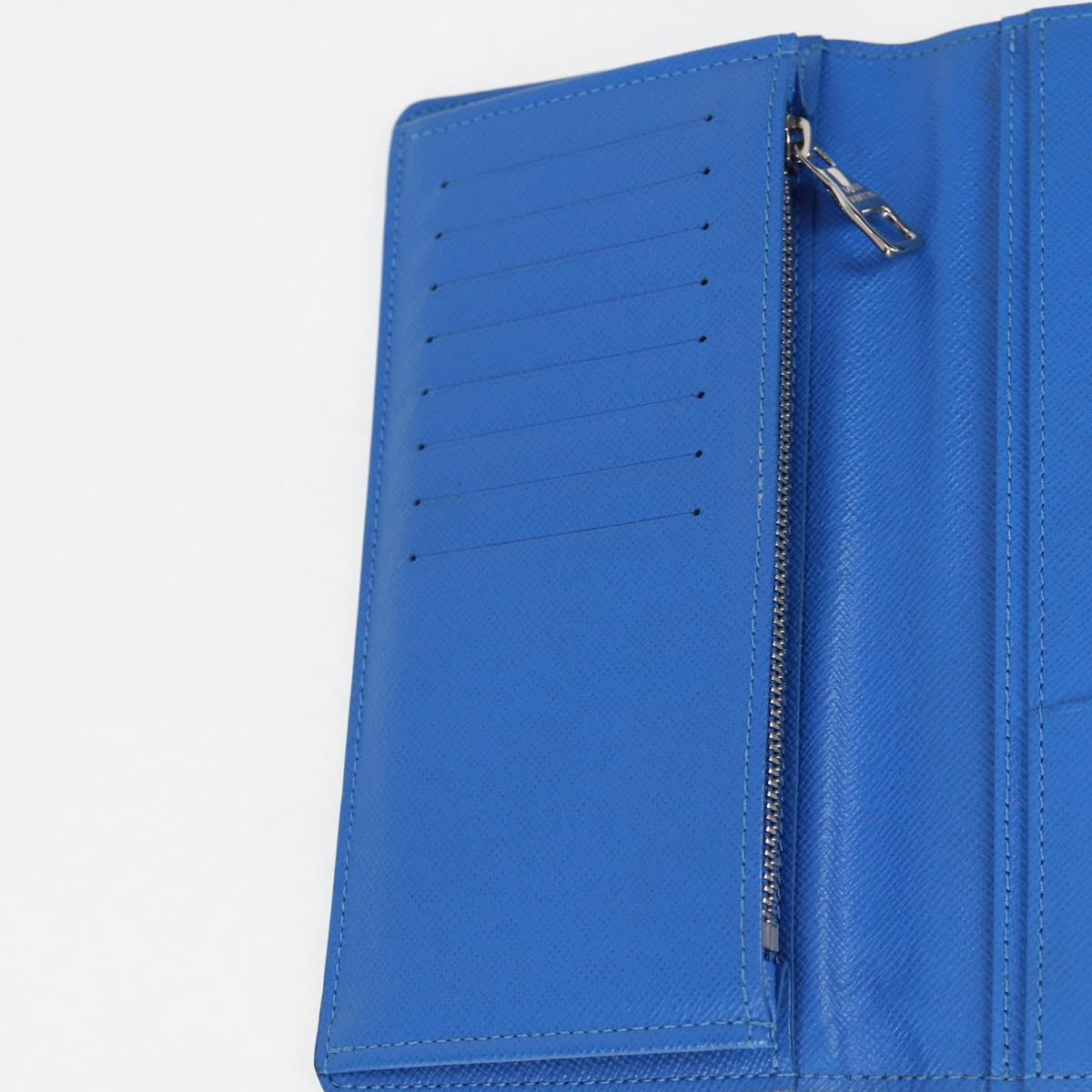 Louis Vuitton Brazza, Blue, Canvas, wallet