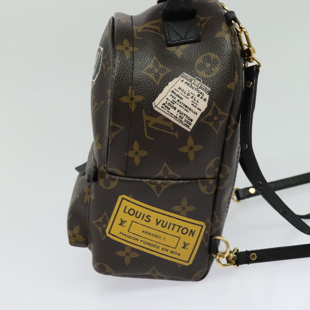 Louis Vuitton Palm Springs mini, Brown, Canvas, backpack