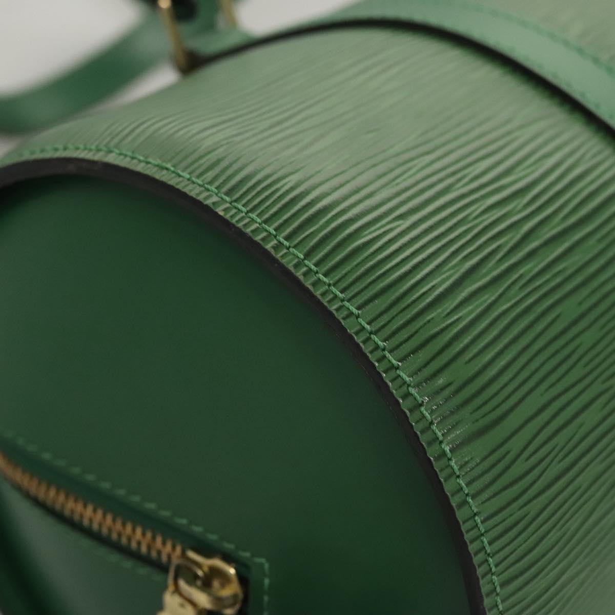 Louis Vuitton Soufflot, Green, Leather, handbag