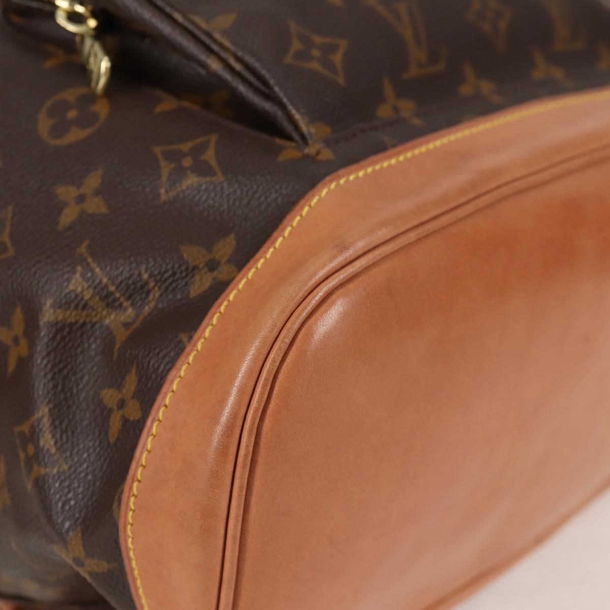 Louis Vuitton Montsouris GM, Brown, Canvas, backpack