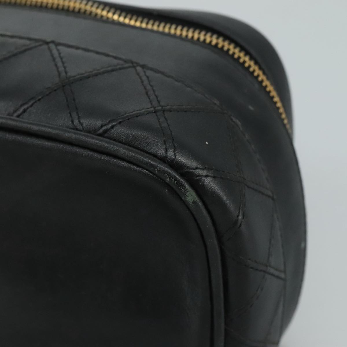 Chanel Vanity, Black, Leather, clutch