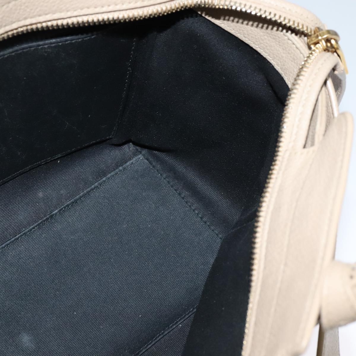 Yves Saint Laurent Downtown, Beige, Leather, handbag