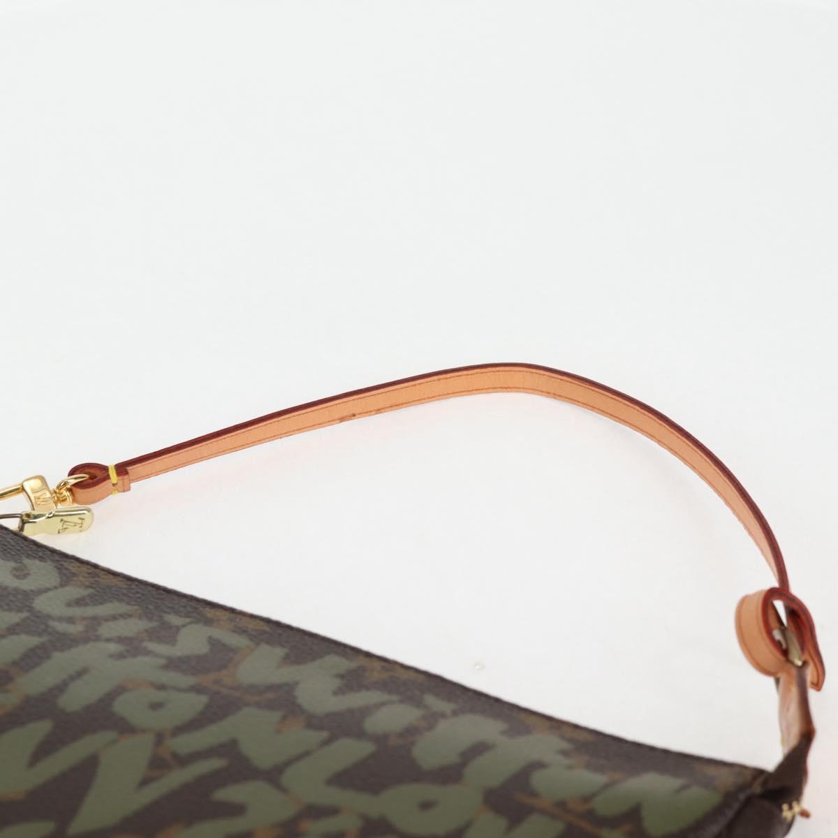 Louis Vuitton Pochette Accessoire, Brown, Canvas, clutch