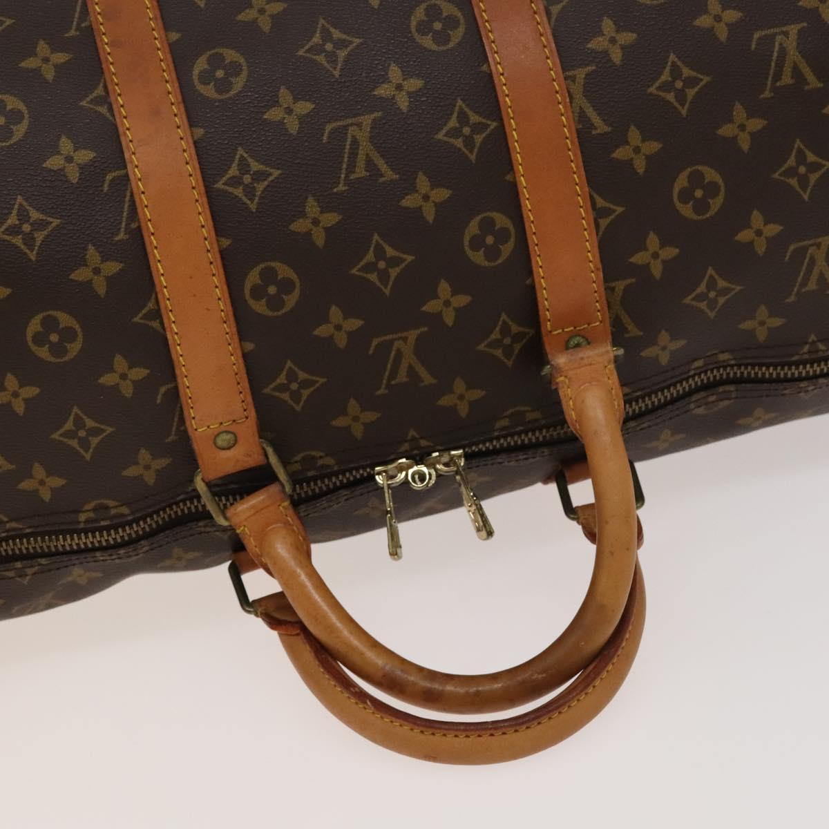 Louis Vuitton Keepall 55, Brown, Canvas, travel