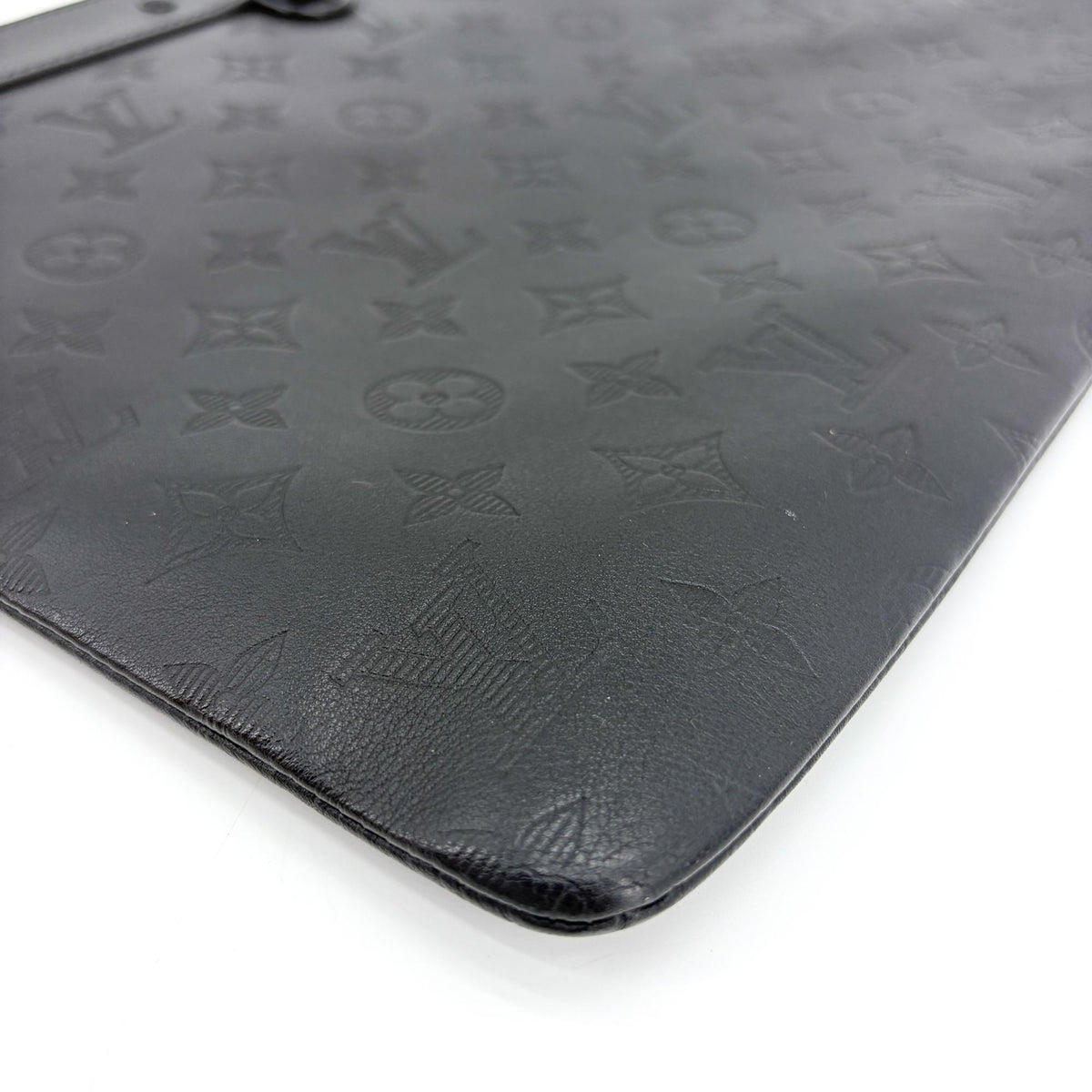 Louis Vuitton Monogramissime Pochette Monogram Canvas and Exotics, Black, Leather, Clutch