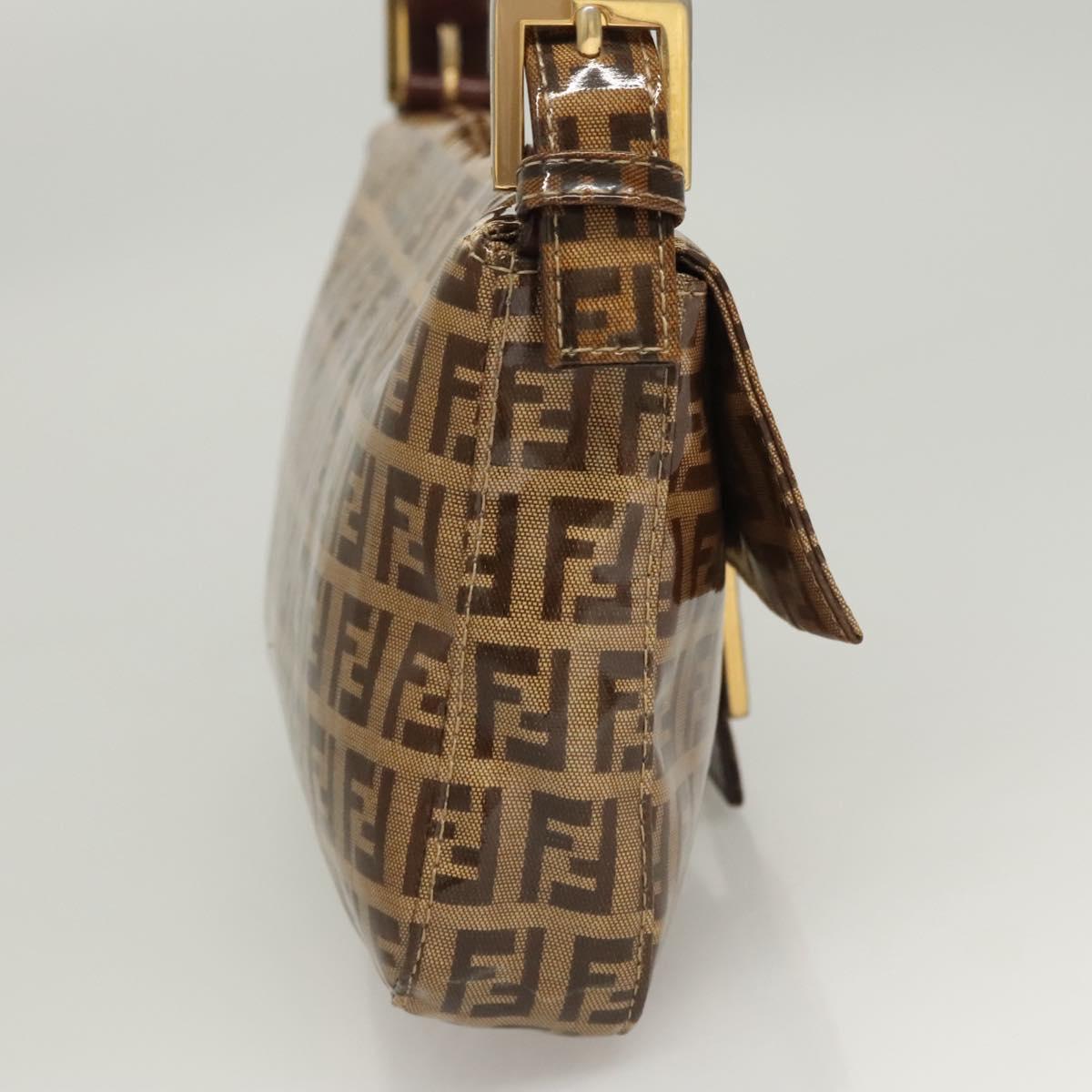 Fendi Baguette, Brown, Canvas, shoulder