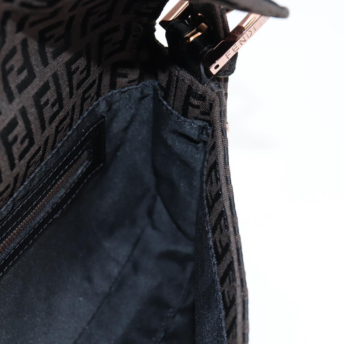 Fendi Baguette, Brown, Canvas, shoulder