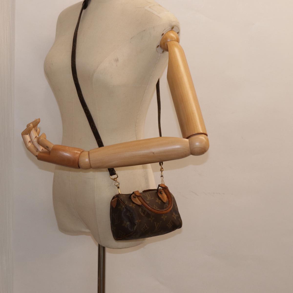Louis Vuitton Mini speedy, Blue, Canvas, handbag
