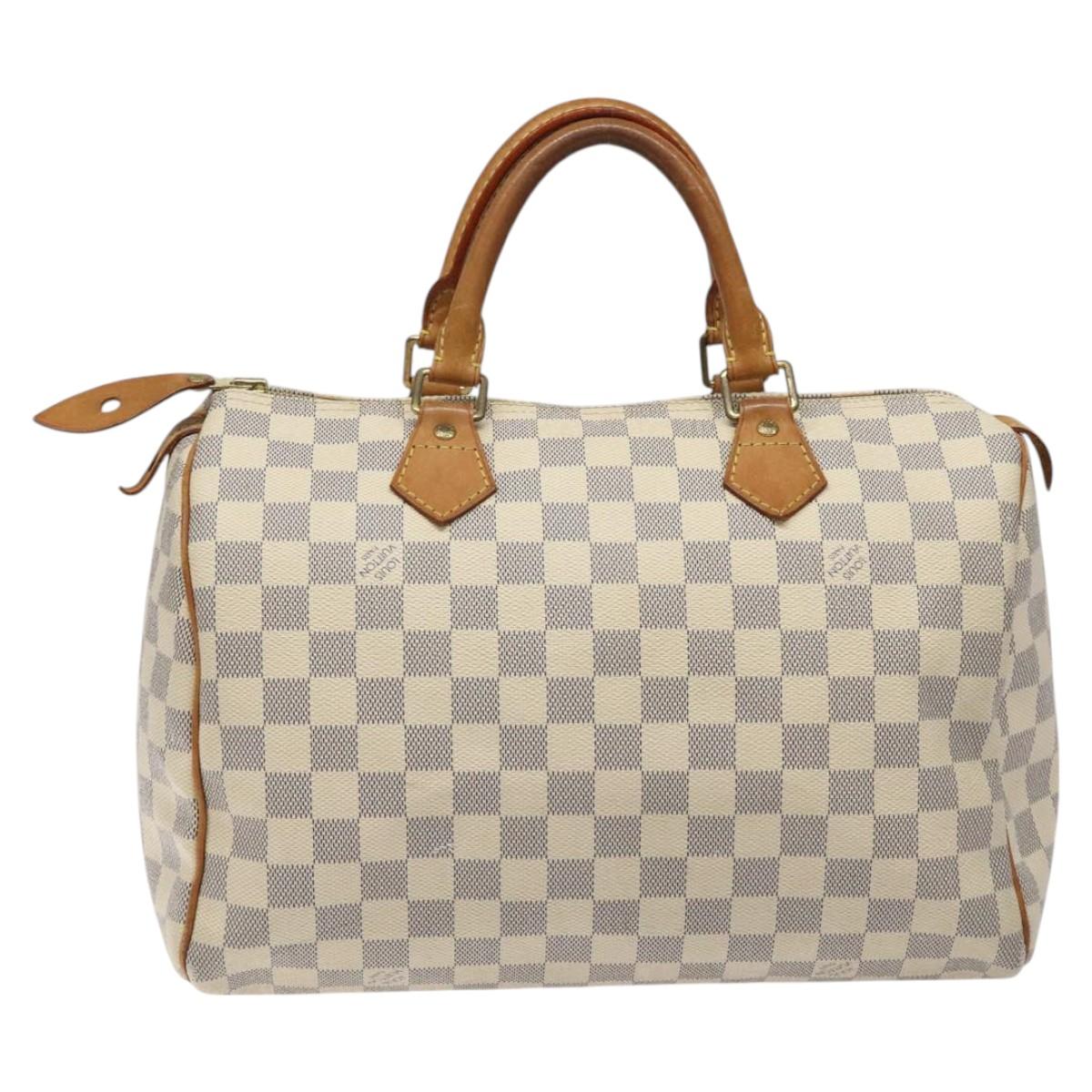 Louis Vuitton Speedy 30, White, Canvas, handbag