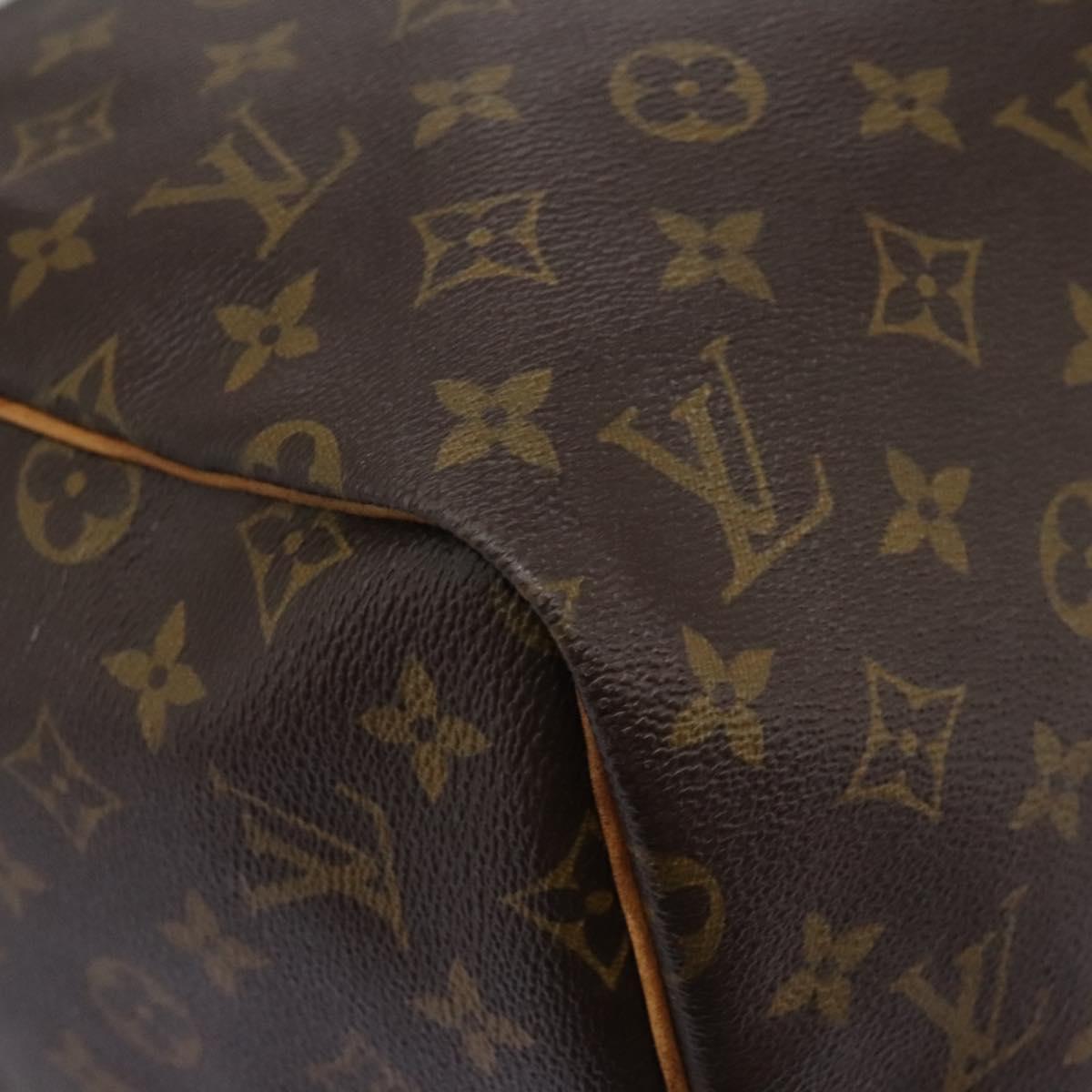 Louis Vuitton Keepall 55, Brown, Canvas, travel