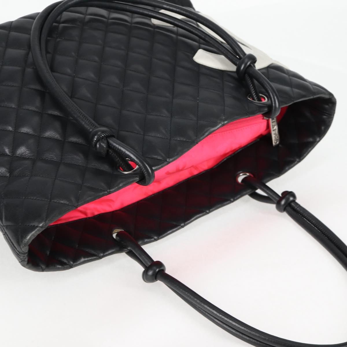 Chanel Cambon, Black, Leather, handbag