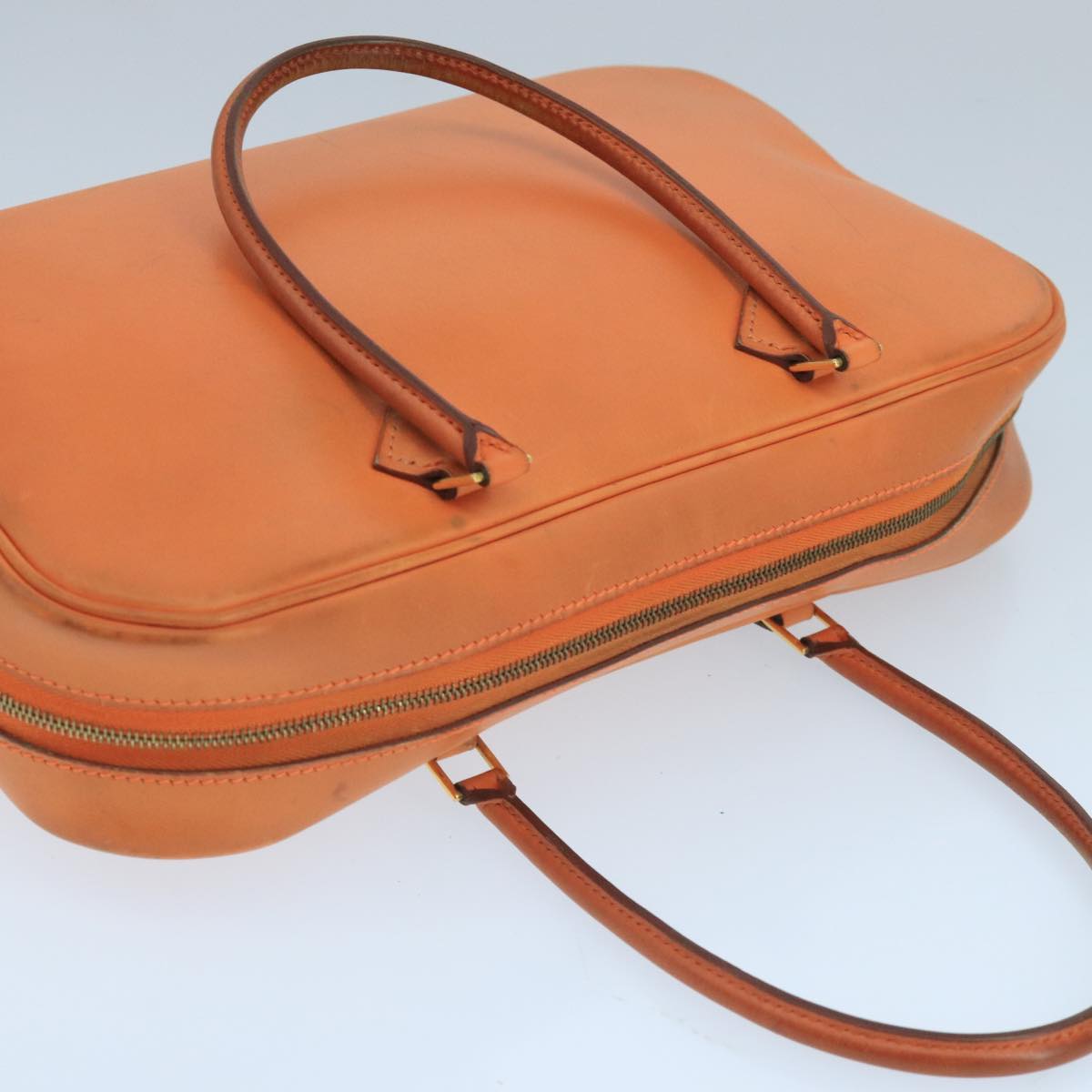 Hermès Plume, Orange, Leather, handbag