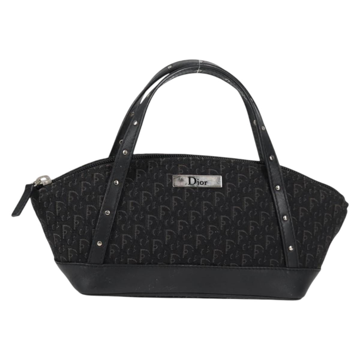 Dior Diorissimo, Black, "CANVAS, LEATHER", handbag