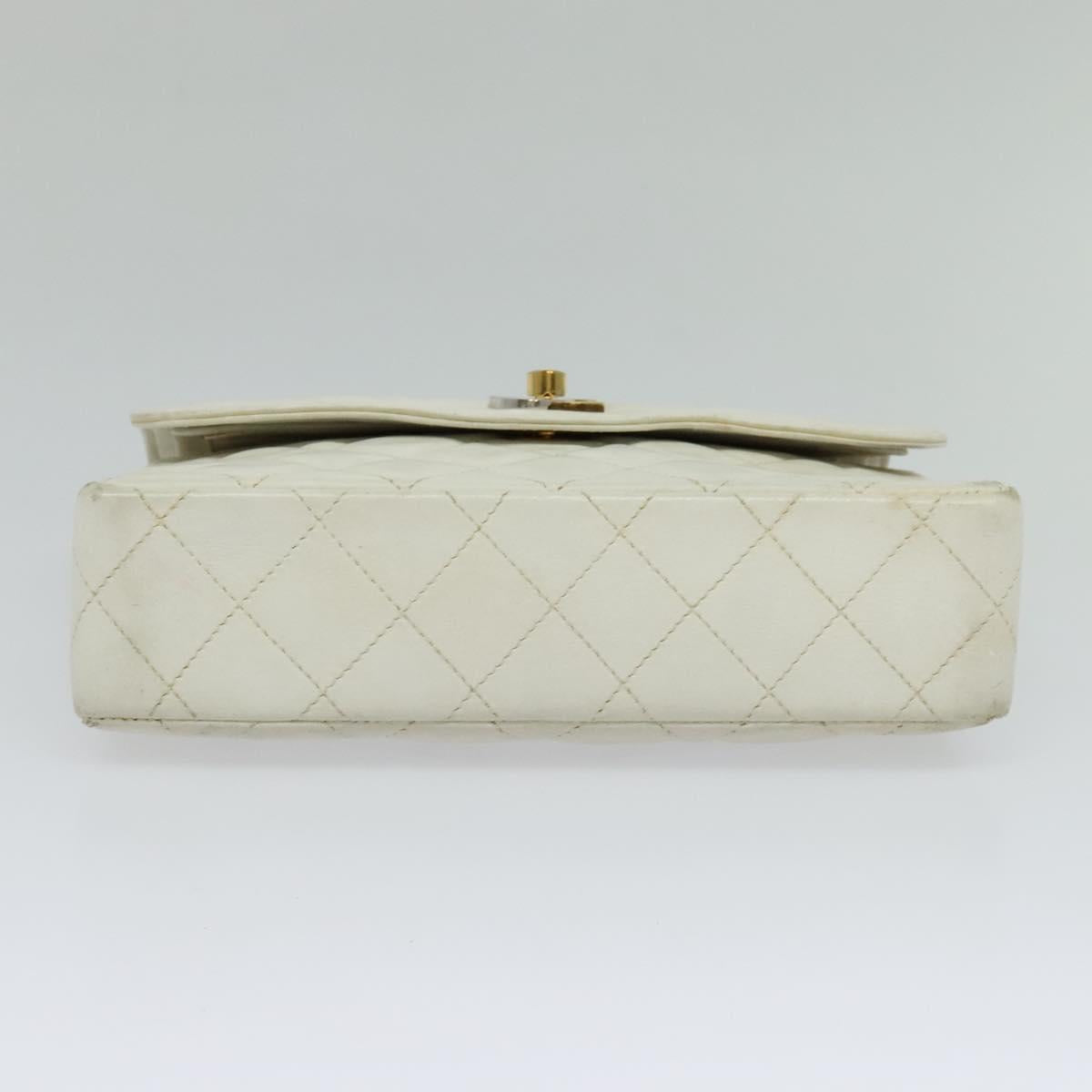 Chanel Double flap, White, Leather, handbag