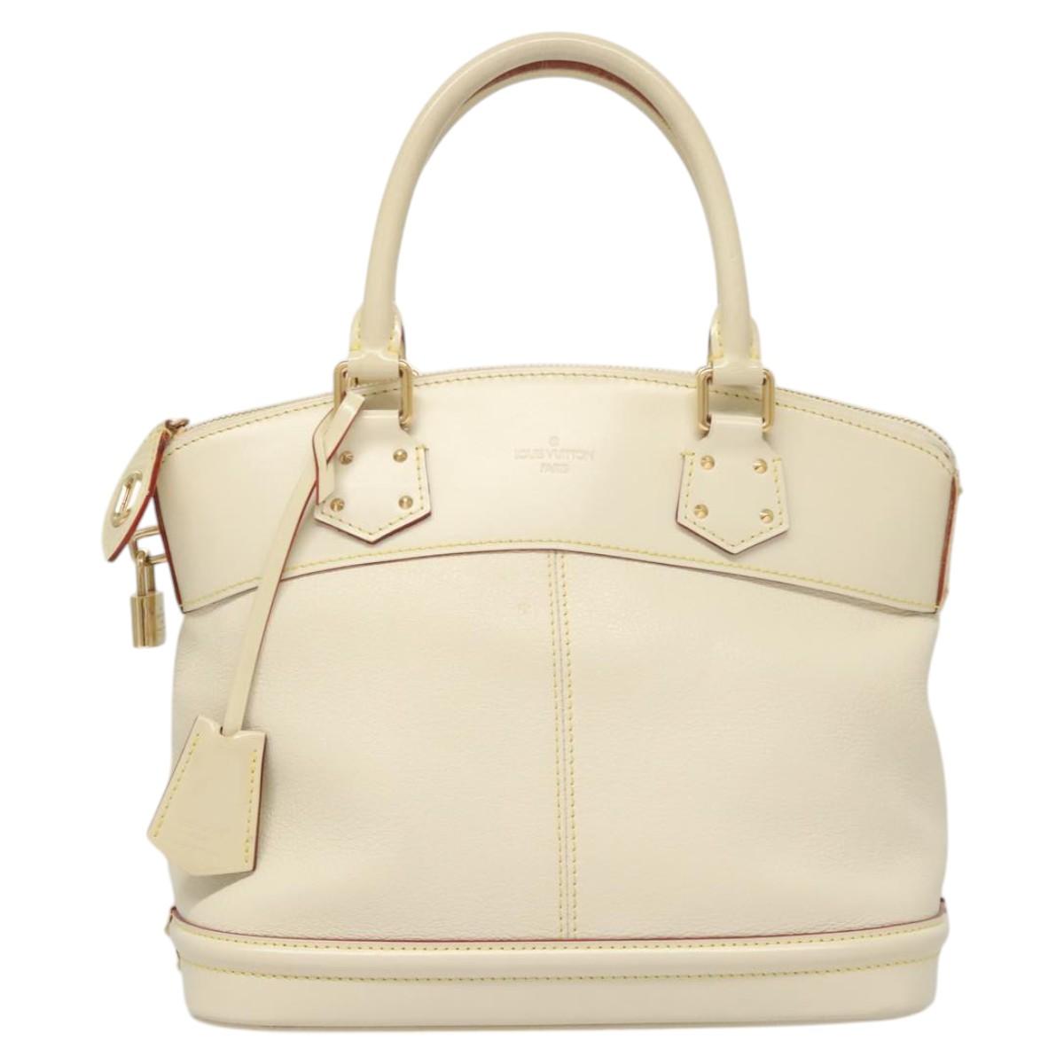 Louis Vuitton Lockit, White, Leather, handbag