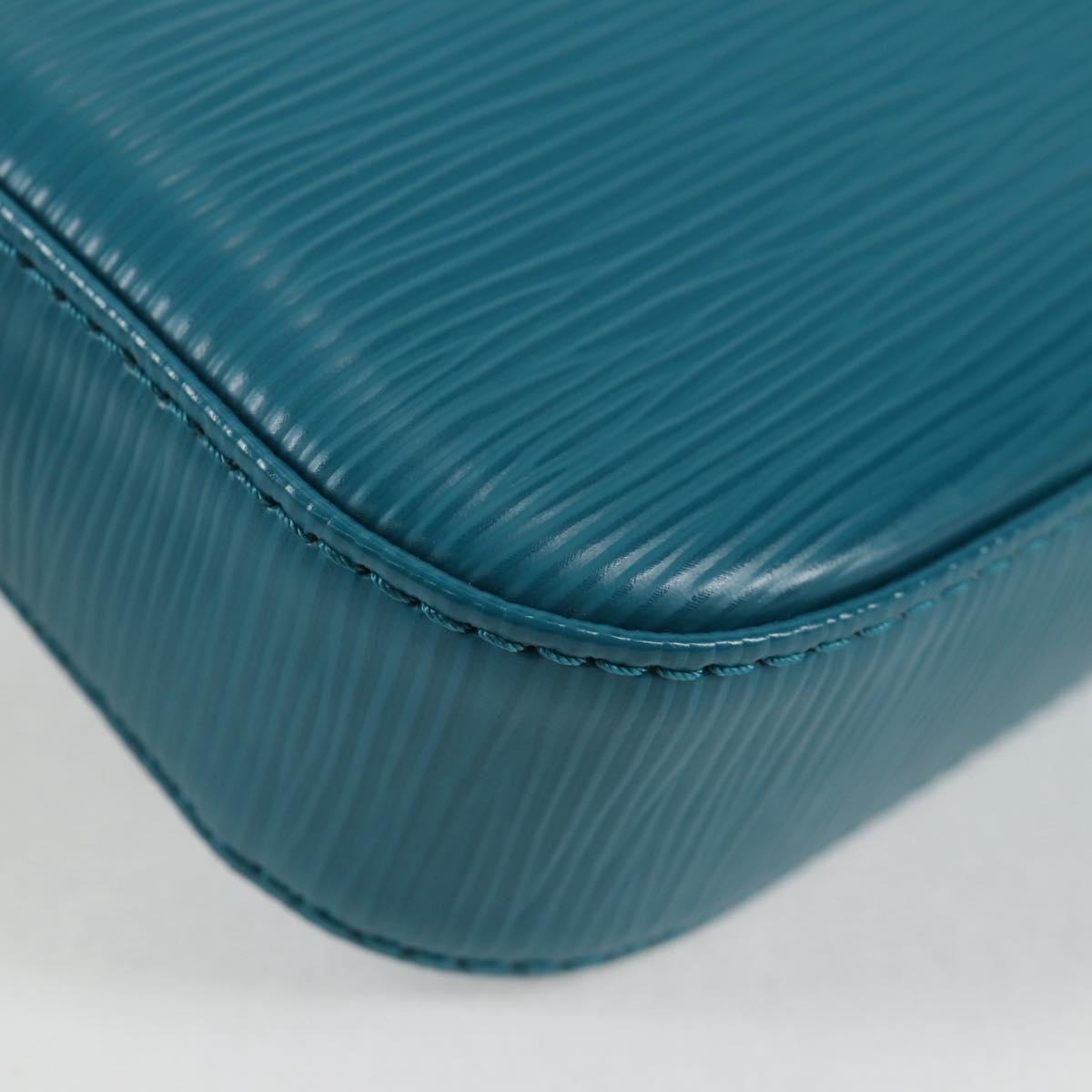 Louis Vuitton Pochette Accessoire, Blue, Leather, clutch