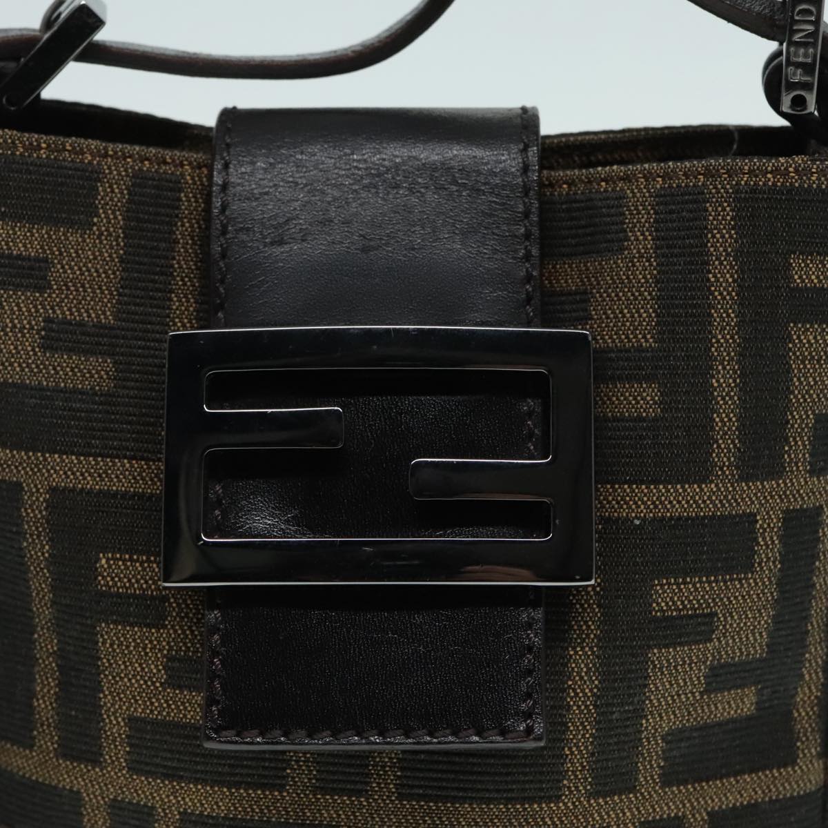 Fendi Mamma Baguette, Brown, Canvas, shoulder