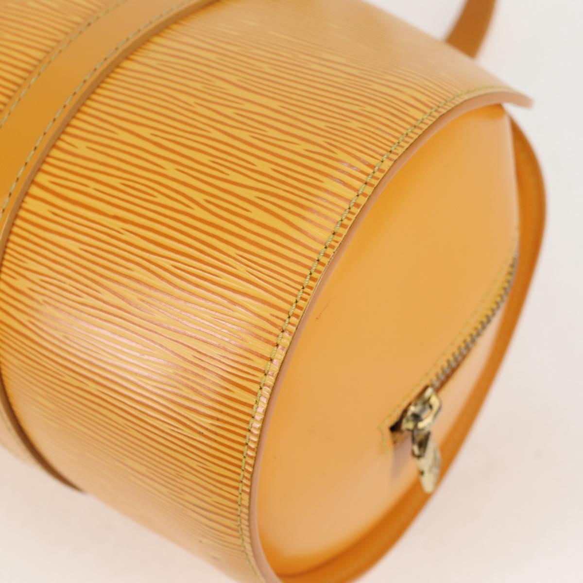 Louis Vuitton Papillon, Yellow, Leather, handbag
