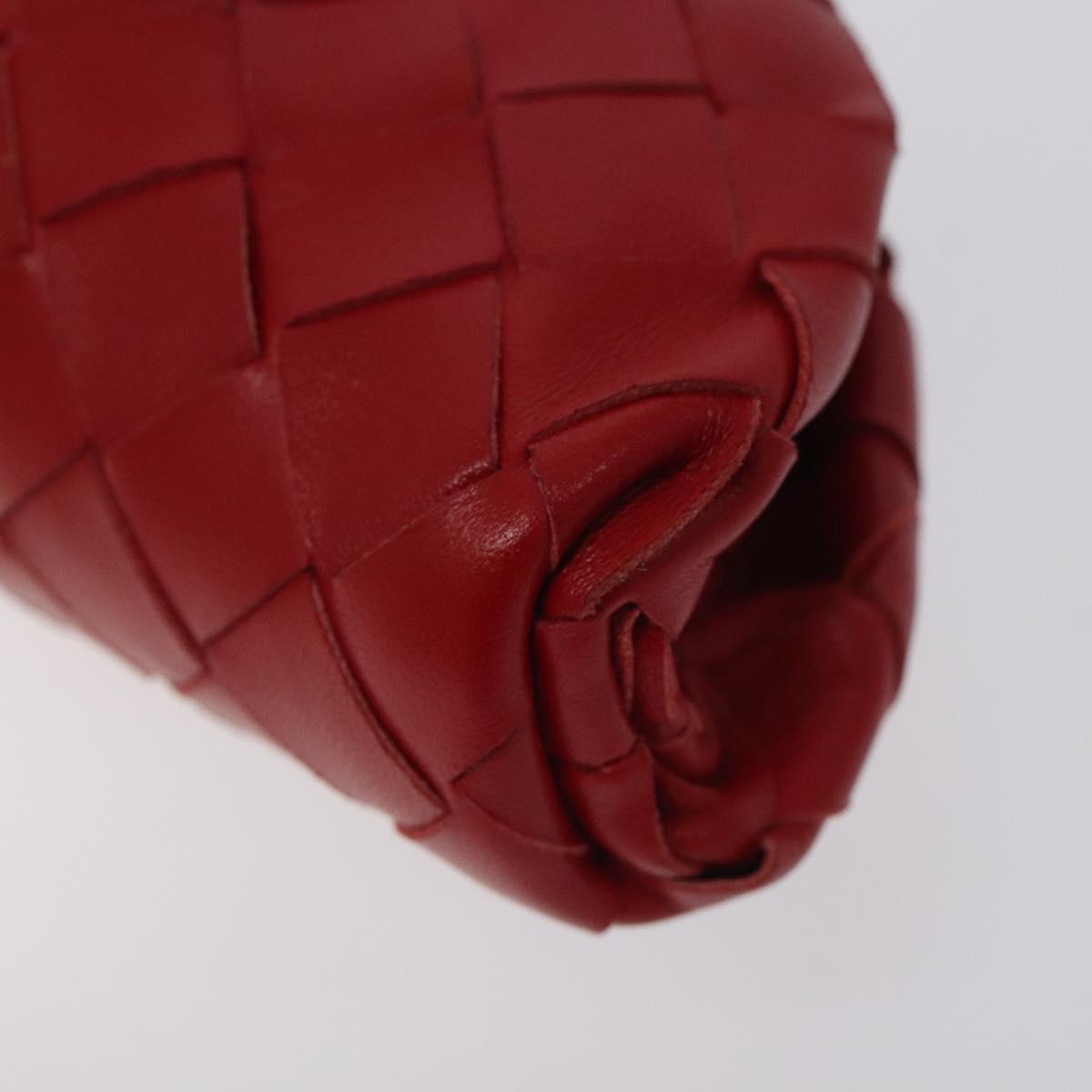 Bottega Veneta, Red, Leather, clutch