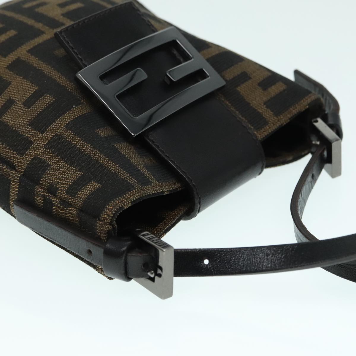 Fendi Mamma Baguette, Brown, Canvas, shoulder