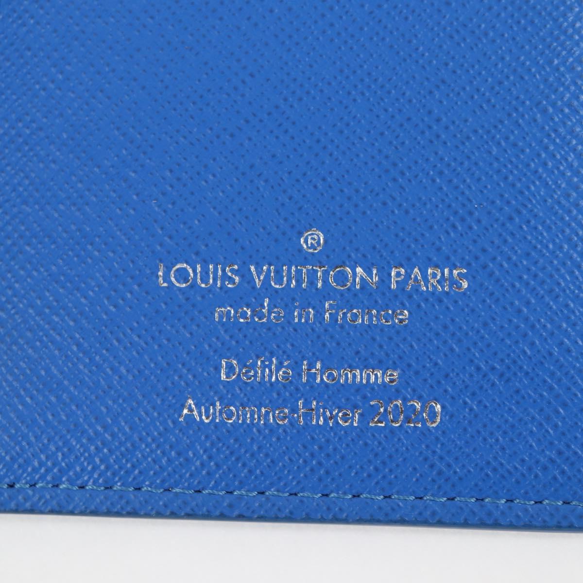 Louis Vuitton Brazza, Blue, Canvas, wallet
