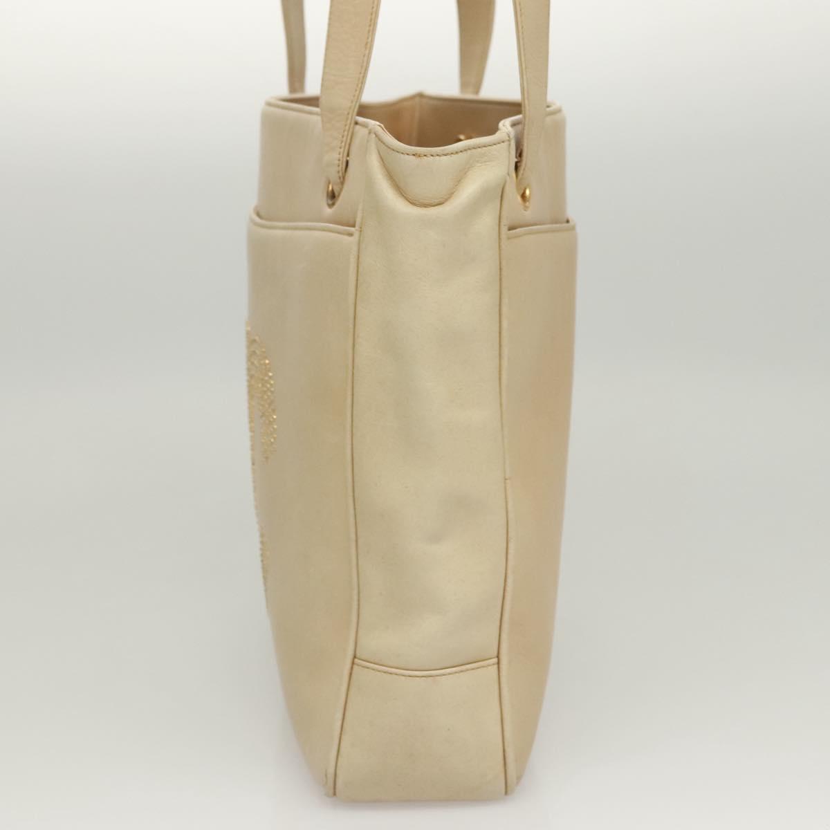 Chanel Coco Mark, Beige, Leather, shoulder