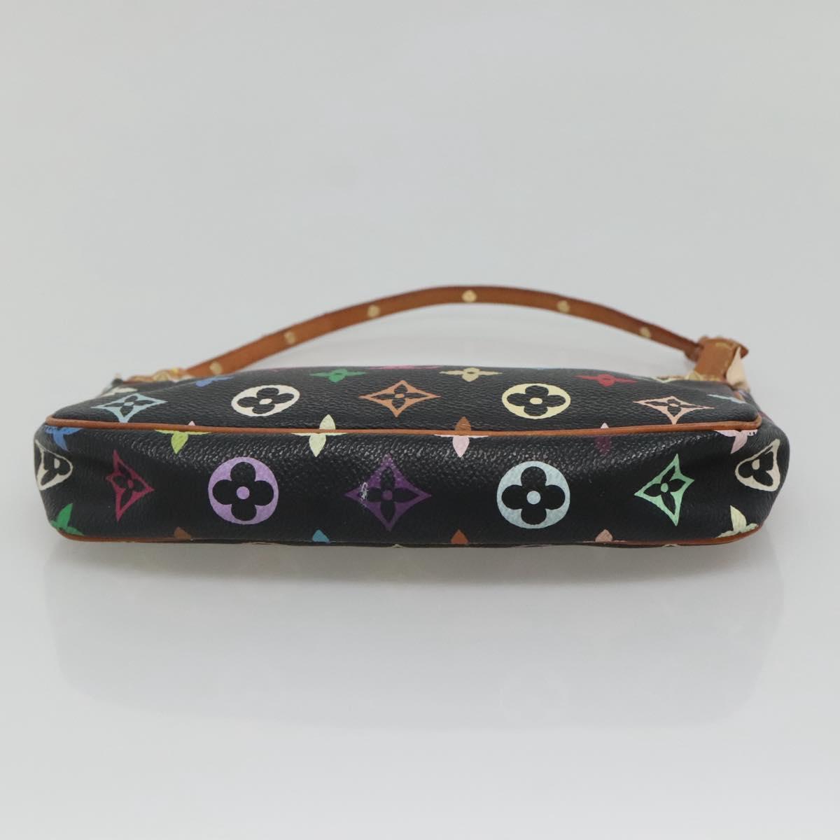 Louis Vuitton Pochette Accessoire, Black, Canvas, clutch
