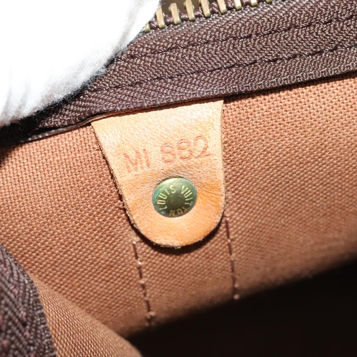 Louis Vuitton Keepall 60, Brown, Canvas, travel